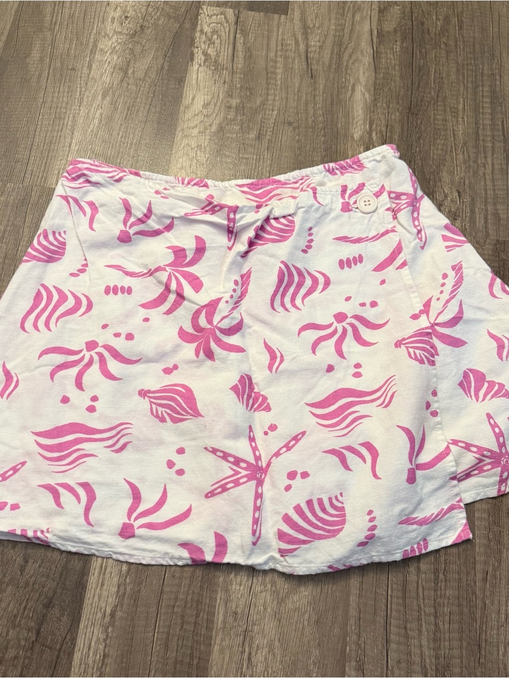 Midnight Sky Pink Tropical Wrap Mini Skirt